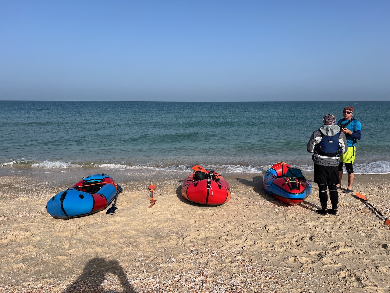 Lightweight packraft by the water